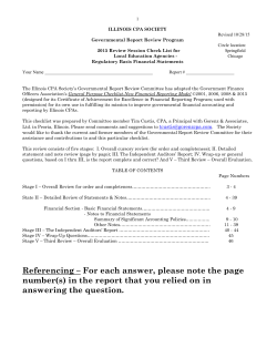 Referencing – For each answer, please note the page number(s) in