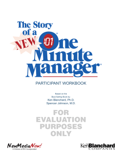 for evaluation purposes only - The Ken Blanchard Companies