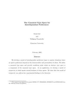 The Canonical Type Space for Interdependent Preferences&dagger;