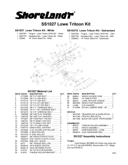 SS1027 Lowe Tritoon Kit