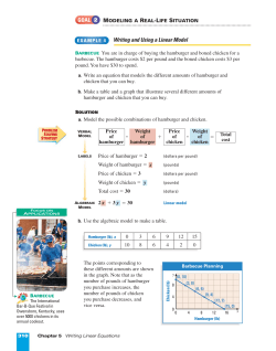 Writing and Using a Linear Model GOAL 2