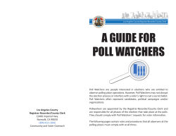 A Guide for Poll Watchers
