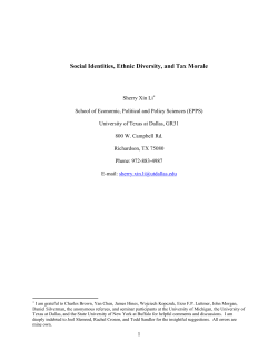 Social Identities, Ethnic Diversity, and Tax Morale