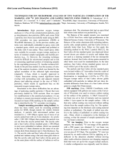 TECHNIQUES FOR ION MICROPROBE ANALYSIS OF TINY