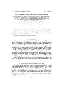 JRA-25: Japanese 25-year re-analysis project