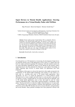 Input Devices in Mental Health Applications: Steering Performance