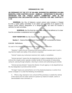 Ordinance No 1353 - Code Amendment &ndash; Safety Committee