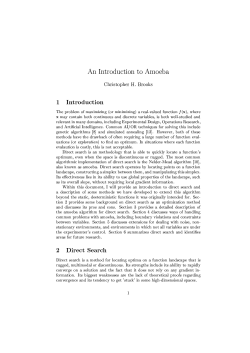 An Introduction to Amoeba Christopher H. Brooks 1 Introduction The