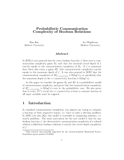Probabilistic Communication Complexity of Boolean Relations Ran