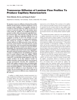 Transverse Diffusion of Laminar Flow Profiles To Produce Capillary
