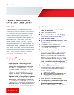 Oracle Secure Global Desktop FAQ