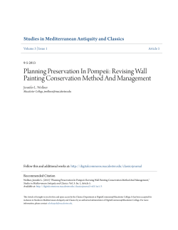 Planning Preservation In Pompeii