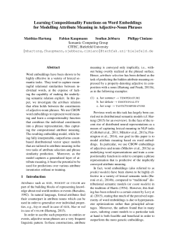 Learning Compositionality Functions on Word Embeddings for