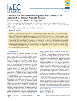 Synthesis of Alumina-Modified Cigarette Soot Carbon As an