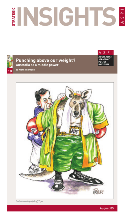 Punching above our weight? Australia as a middle power