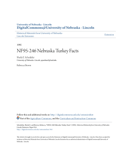 NF95-246 Nebraska Turkey Facts - DigitalCommons@University of