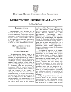 guide to the presidential cabinet