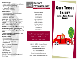Soft Tissue Injury - Burrard Physiotherapy