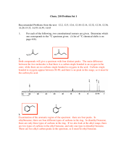 Chem. 218 Problem Set 1 Reccomended Problems from the text