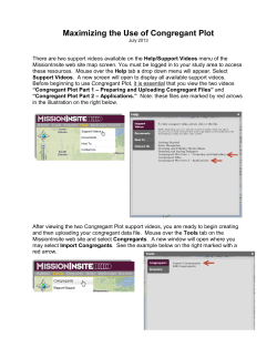 Maximizing the Use of Congregant Plot