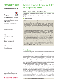 Ecological genomics of mutualism decline in nitrogen