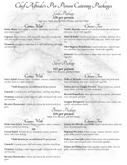 Catering - Chef Alfredos