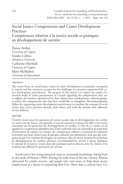 Social Justice Competencies and Career Development Practices