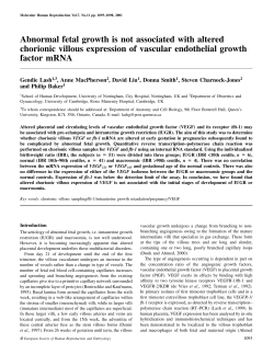 Abnormal fetal growth is not associated with altered chorionic villous