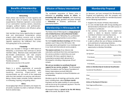 Benefits of Membership Membership Proposal Membership in