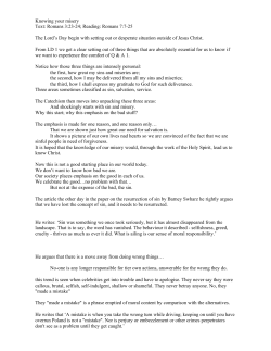 Knowing Your Misery - Dandenong Christian Reformed Church