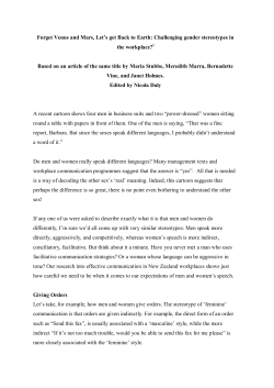 Forget Venus and Mars, lets get back to Earth: Challenging gender