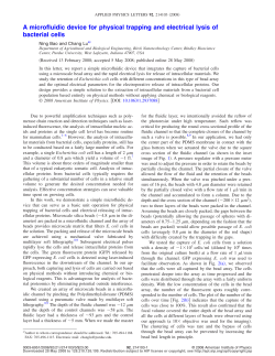 A microfluidic device for physical trapping and electrical
