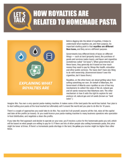 Let`s Talk - How Royalties are Related to Homemade Pasta
