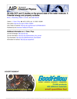 SCF and CI studies on ground state of water molecule