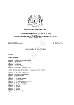 federal subsidiary legislation factories and machinery act
