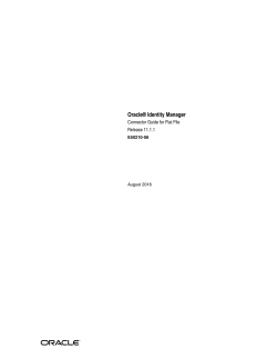 Oracle Identity Manager Connector Guide for Flat File
