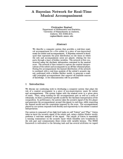 A Bayesian Network for Real-Time Musical Accompaniment