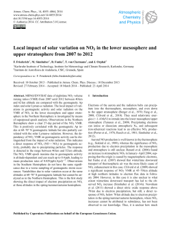 Local impact of solar variation on NO2 in the lower mesosphere and