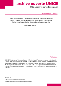 Proceedings chapter - Archive ouverte UNIGE