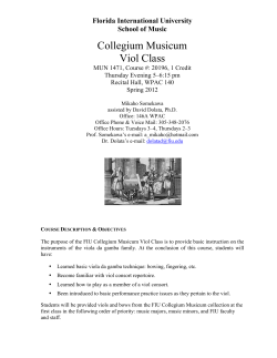 Collegium Musicum Viol Class