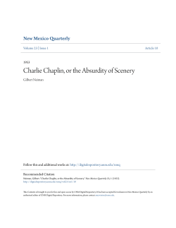 Charlie Chaplin, or the Absurdity of Scenery