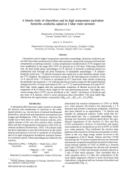 A kinetic study of clinochlore and its high temperature equivalent