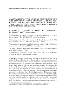 CALCULATION OF THE MUTUAL INDUCTANCE AND THE