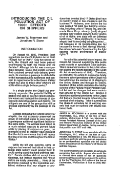 Introducing the Oil Pollution Act of 1990