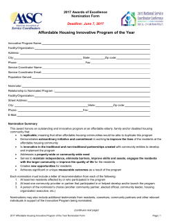 Affordable Housing Innovative Program of the Year