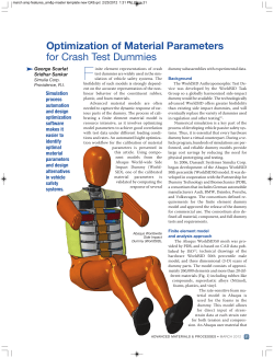 Optimization of Material Parameters for Crash Test Dummies