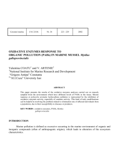 OXIDATIVE ENZYMES RESPONSE TO ORGANIC POLLUTION