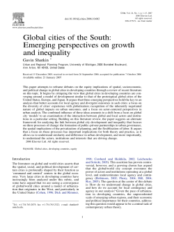 Global cities of the South - UM Personal World Wide Web Server