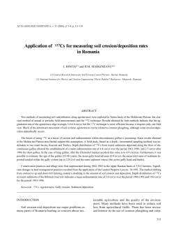 Application of 137Cs for measuring soil erosion/deposition rates in