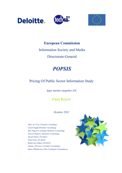 POPSIS D - European Commission
